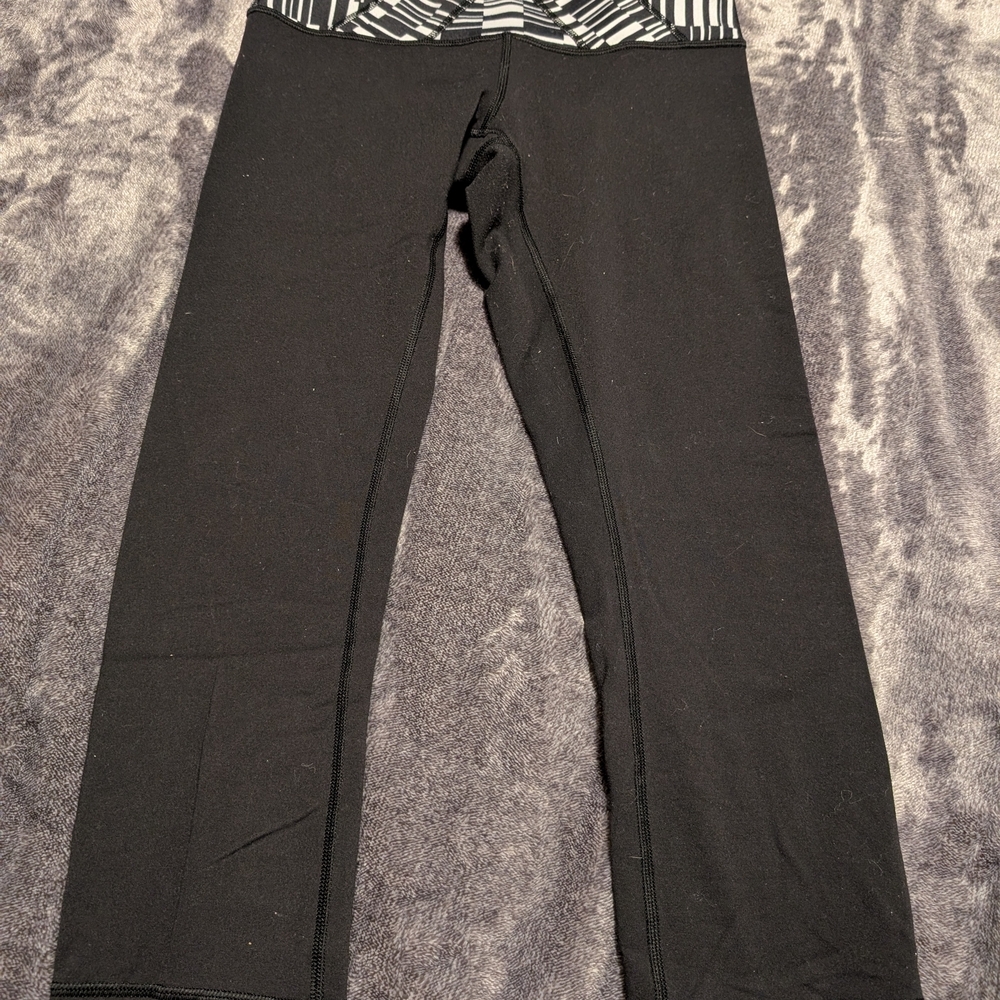 lululemon athletica Womans Black Capris Leggings